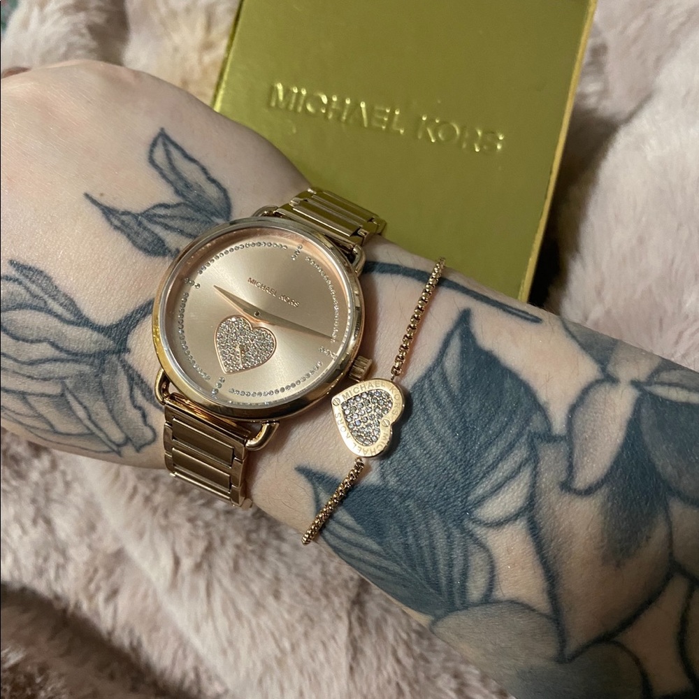 Michael Kors watch with bracelet.